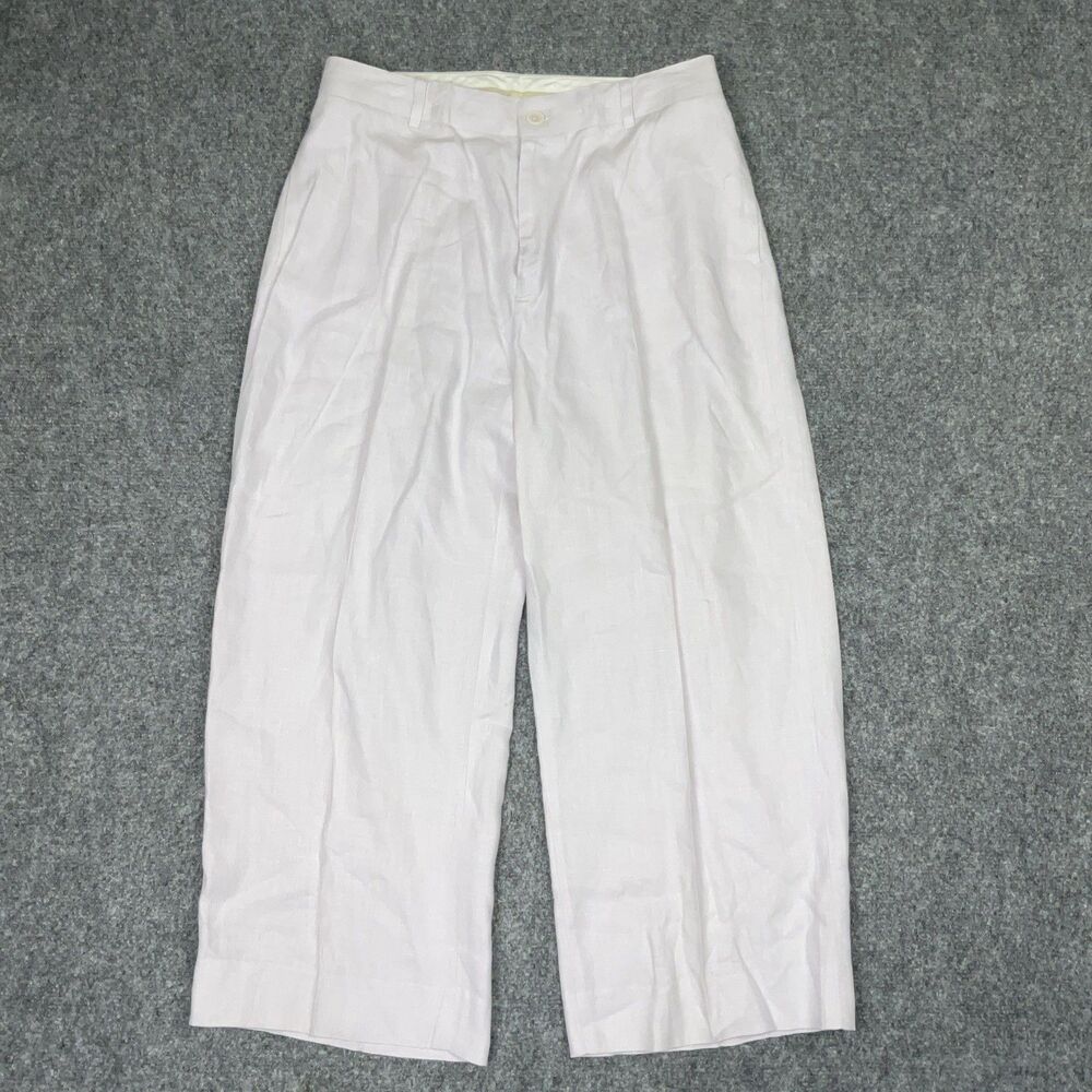 GAP Pants Womens Size 10 lavender Linen Crop Pants Pastel Preppy